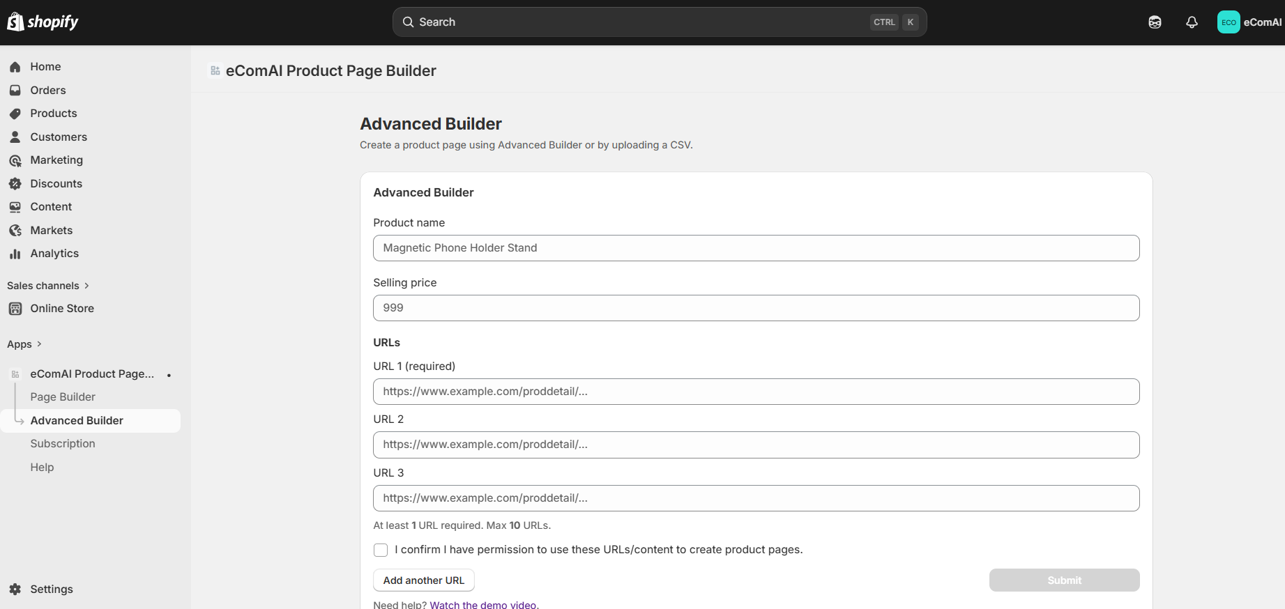 Advanced output preview